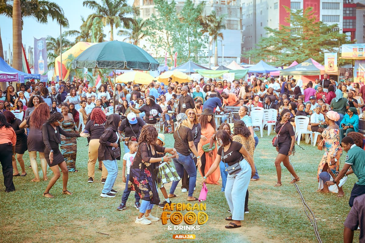 African Food & Drinks Festival crowd and vendors