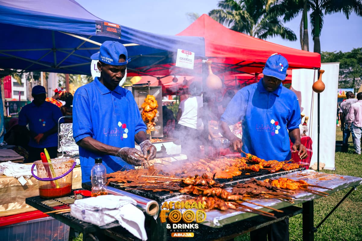 African Food & Drinks Festival crowd and vendors